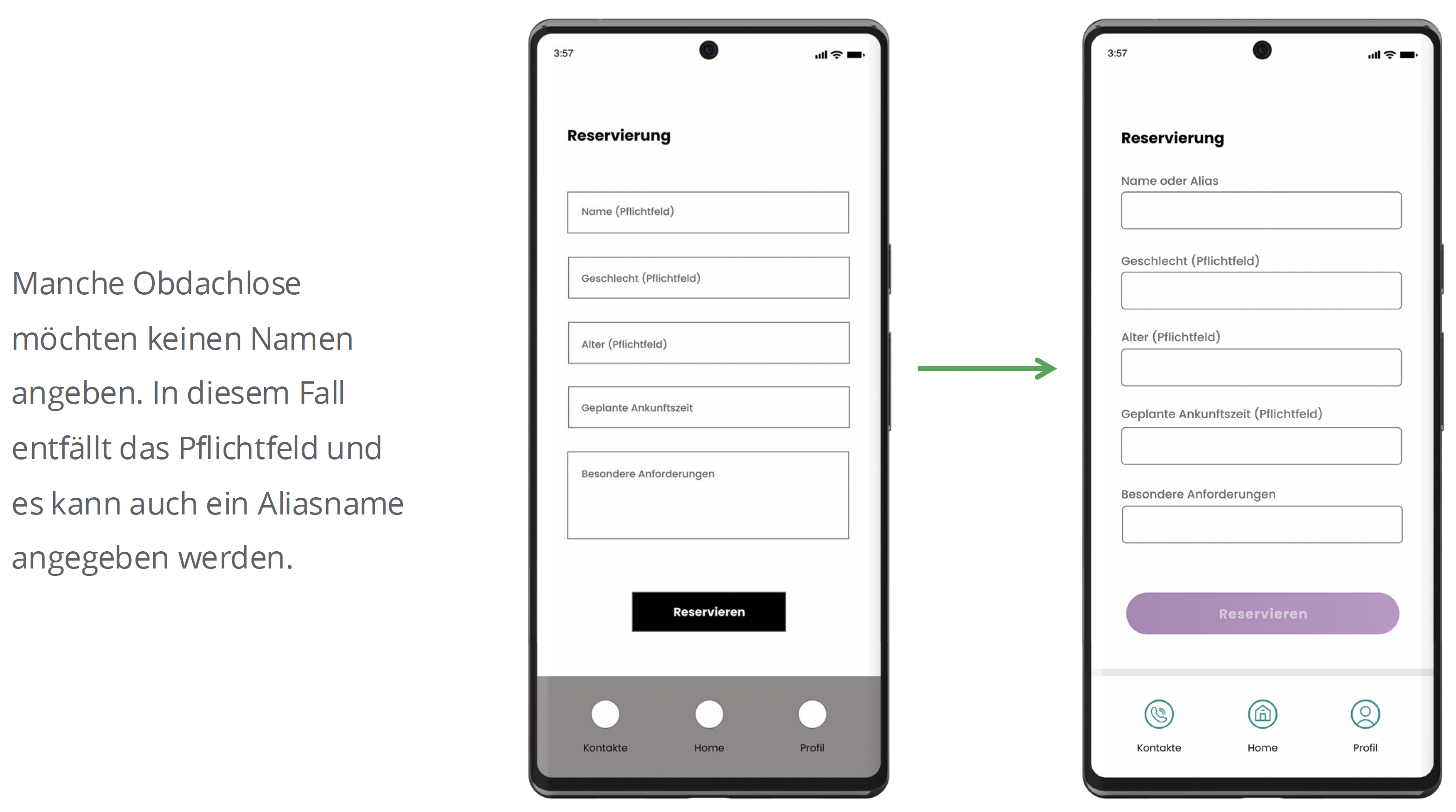 Mockups Notunterkunft