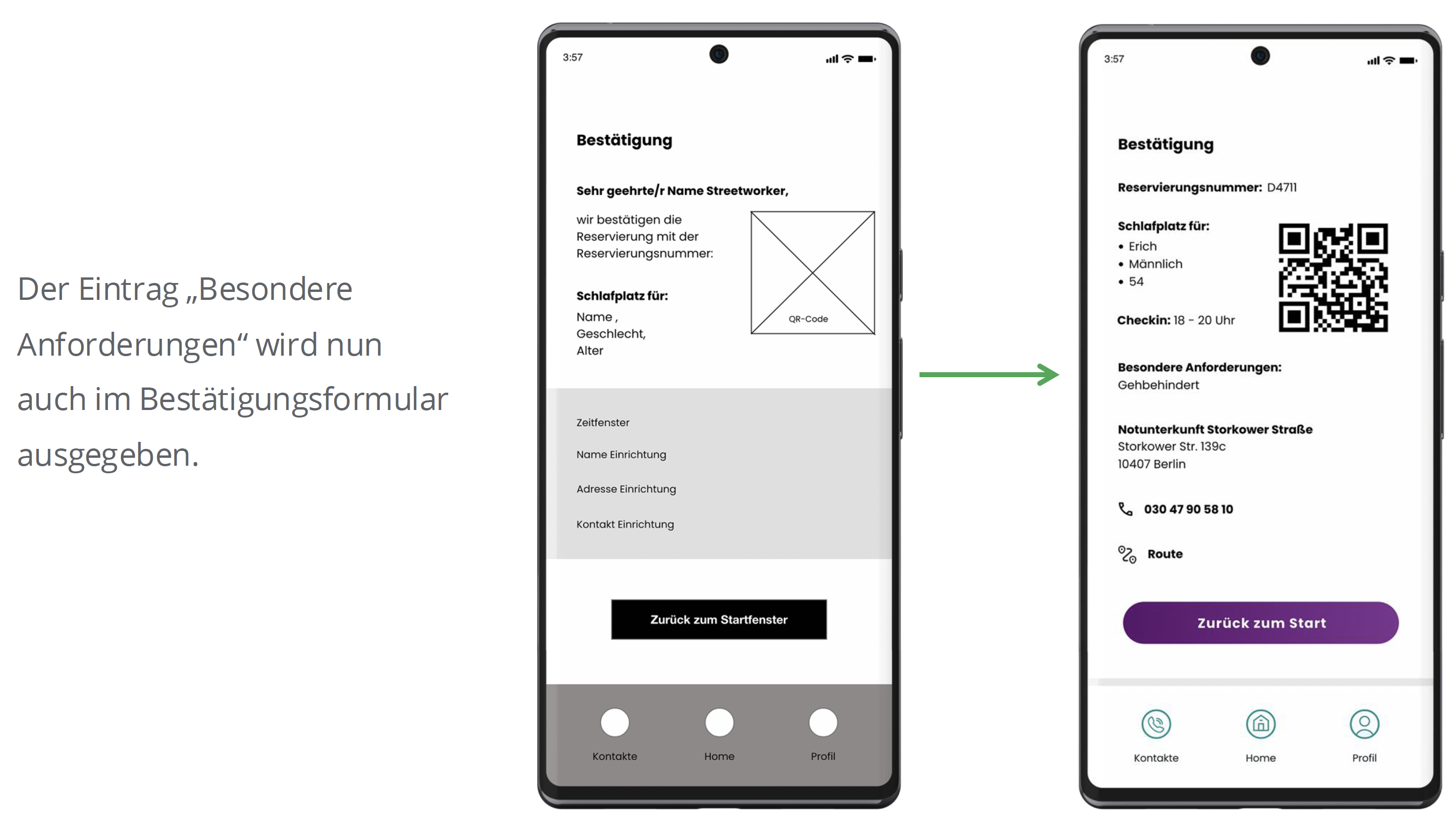 Mockups Notunterkunft